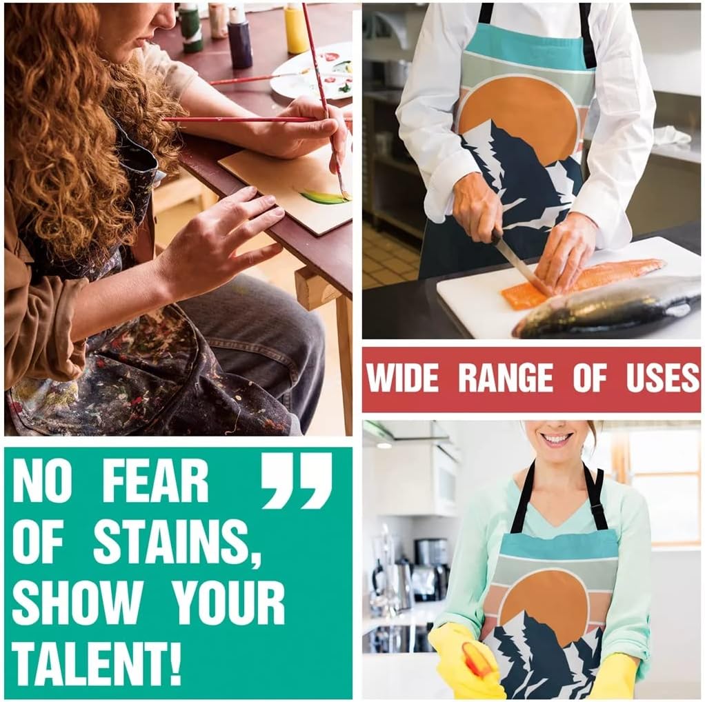 Apron Woman Adult Bibs Home Cooking Baking Coffee Shop Cleaning Canvas Aprons Kitchen Accessory