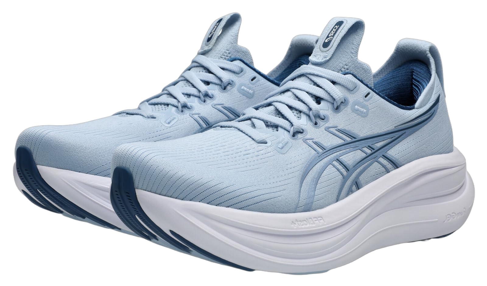 Asics Women's Gel-Nimbus 28 Running Shoes - Air/Indigo - 7 (40.5)