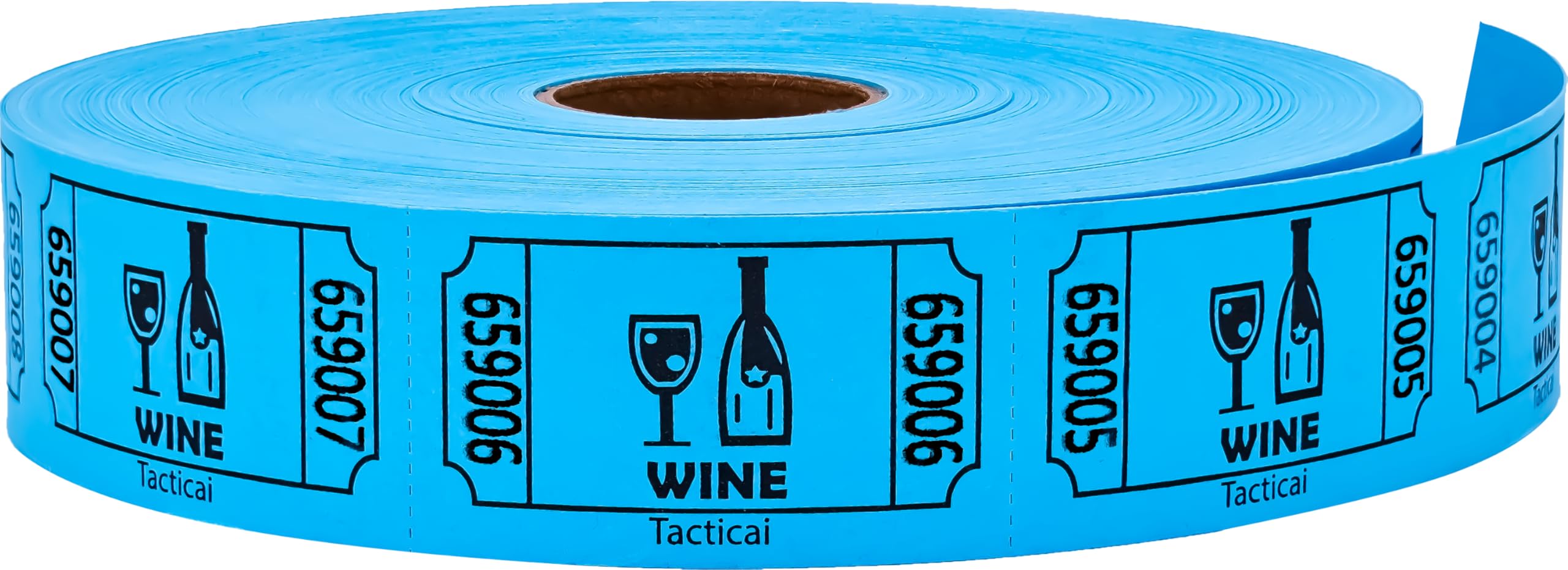 1000 Tacticai Raffle Tickets, Wine, Blue, Single Roll, Ticket for Events, Entry, Class Reward, Fundraiser & Prizes — image 1