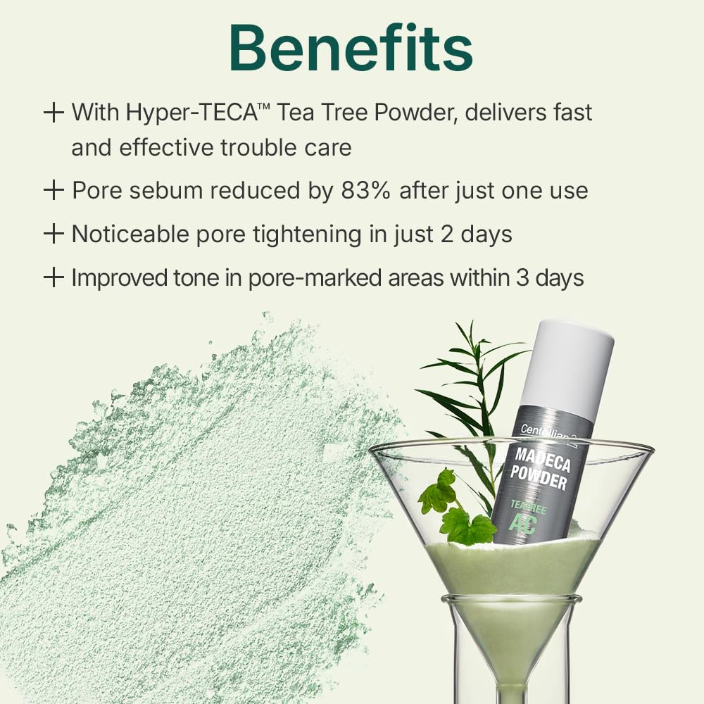 CENTELLIAN 24 Madeca Powder Tea Tree AC (Soothing Powder, 0.21 oz) – Oil Control & Pore-Tightening for Acne-Prone Skin, Korean Skincare with Hyper-TECA™ Tea Tree & Allantoin - Image 2