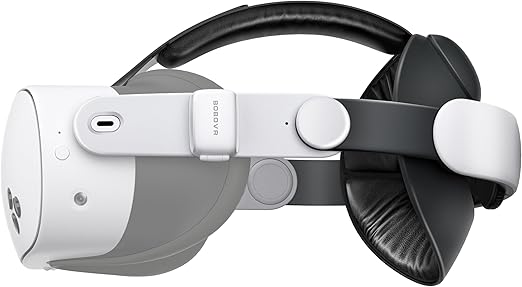 BOBOVR E3 Head Strap,Compatible with Meta Quest 3/3S, Rear Balance System,Adjustable 70g Weight Block