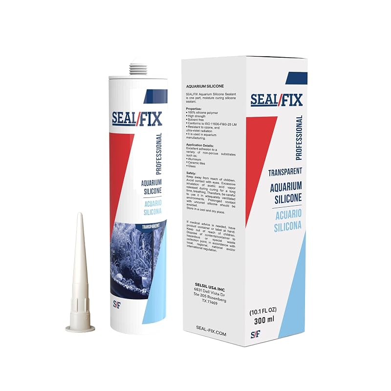 Silicone para Vedação de Aquário Transparente Seal fix para Vidro, 303 mL