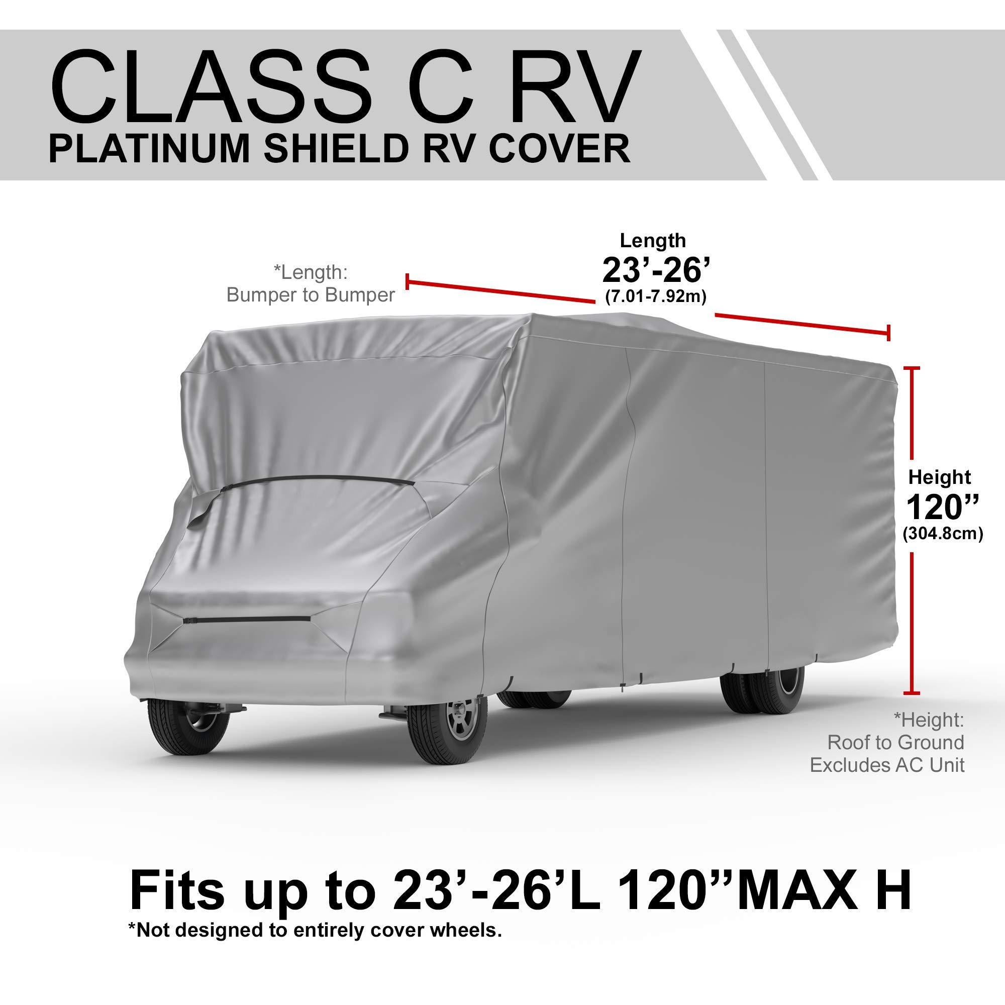 Weatherproof RV Cover With Fleece Platinum Shield RV Cover For Class C ...