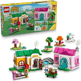 LEGO Animal Crossing Creative Houses: Seasons of Fun - 2in1 Toy with 2 House Models plus Stitches, Fuchsia & Fang Minifigures - Gaming Gift for 7+ Year Old Girls, Boys & Fans - 77057