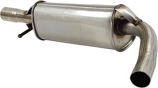 Garage-Pro Muffler, For Volkswagen Beetle 1998-2005, Golf 1999-2006, Golf City 2007-2010, Jetta 1999-2005, Rear Exhaust Muffler, Natural, 2.0L