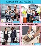 3 Pack Clear Toiletry Bags Approved Toiletry Bag，Quart Size Clear Makeup Bag Unisex Black Airport Airline Carry-On Bag