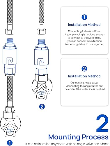 Miniatura 4 de Filtro de agua en línea para debajo del fregadero, filtro de agua de sedimentos, accesorio de filtro de impurezas reutilizable, 916 pulgadas hembra