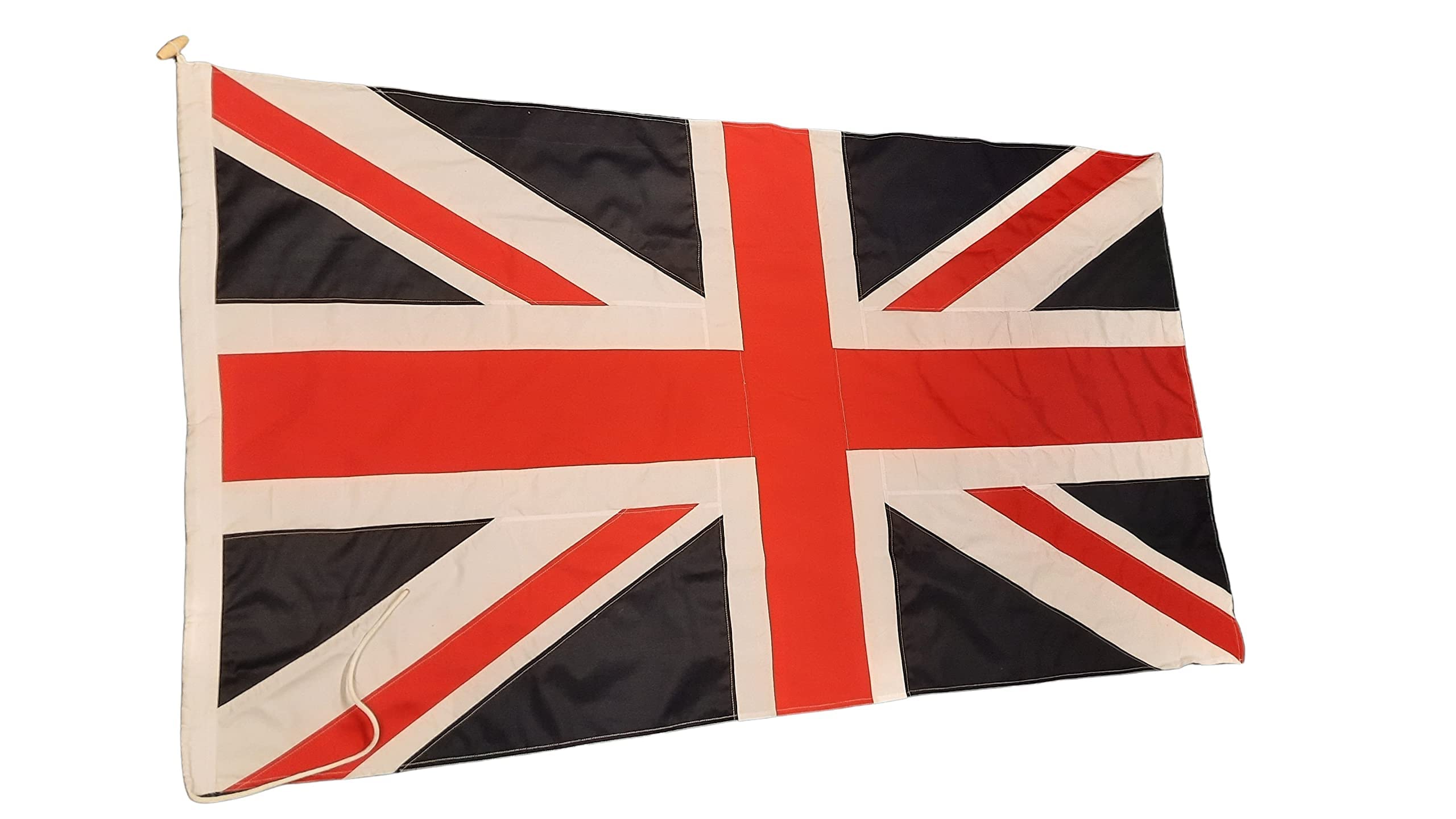 NWFlags Sewn Union Jack Flag | 5ft x 3ft Rope & Toggle | 5x3 Stitched Union Flag