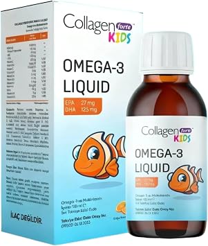 Omega-3 Kids Liquid & Multivitamin 150ml  ocuklar I in Portakal Aromal  S v  Bal k Ya
