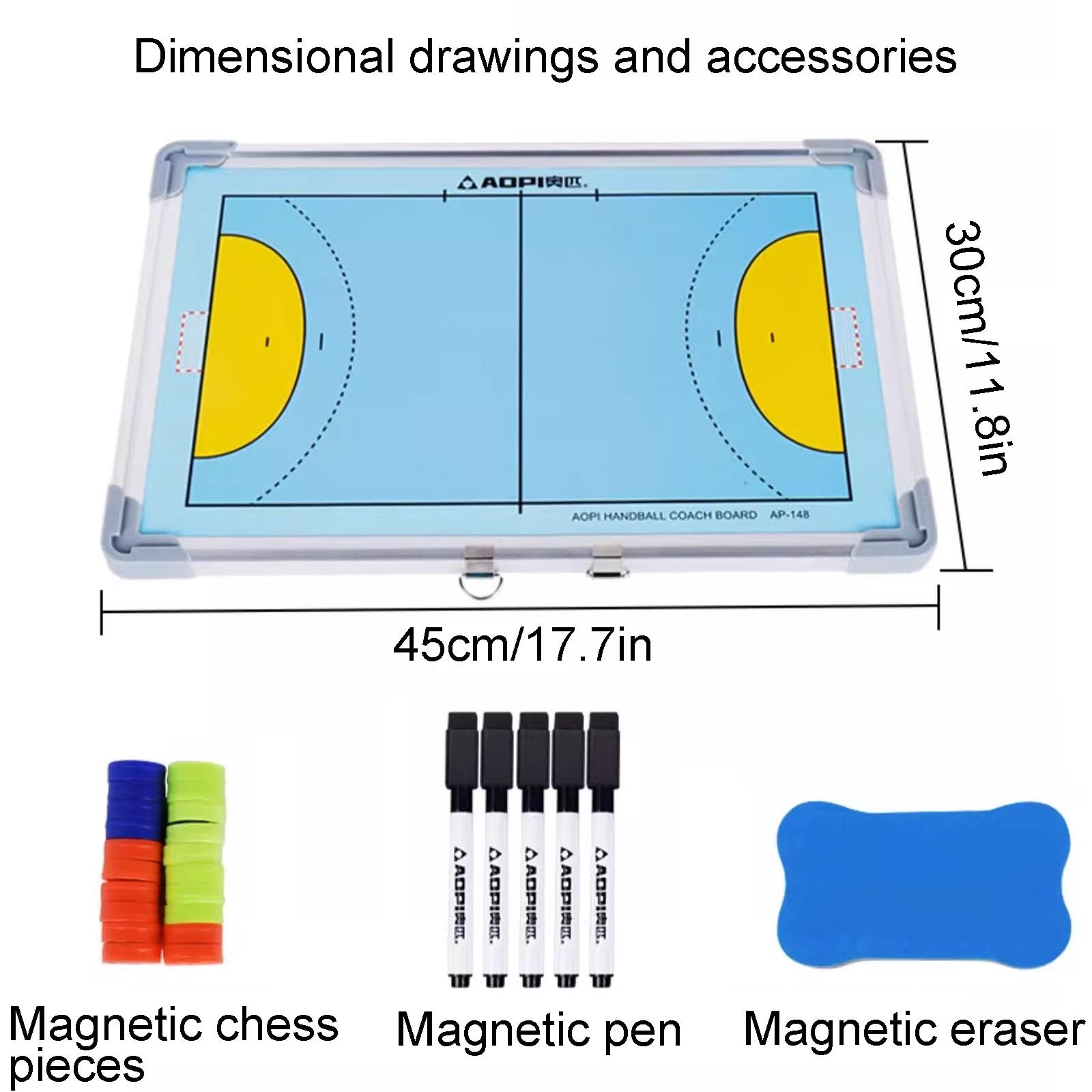 Tableau D'entraînement Tactique Magnétique Double Face avec Pierres D'aspiration Magnétiques, Facile À Utiliser