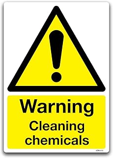 Warning Cleaning chemicals Safety Sign 15x20c...,