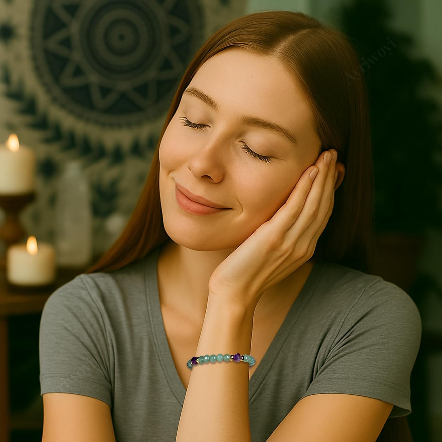 Zodiac Bracelets for Women 12 Constellations Healing Crystal Shiny Facet Beads Birthstone Bracelet Birthday Inspirational Gifts for Women Horoscope Astrological Bracelet - Image 5