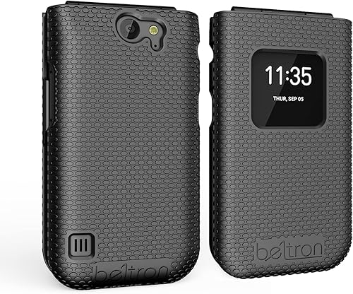 BELTRON Funda para Nokia 2720 V Flip Phone, funda protectora a presión (Verizon 2720V) - Negro