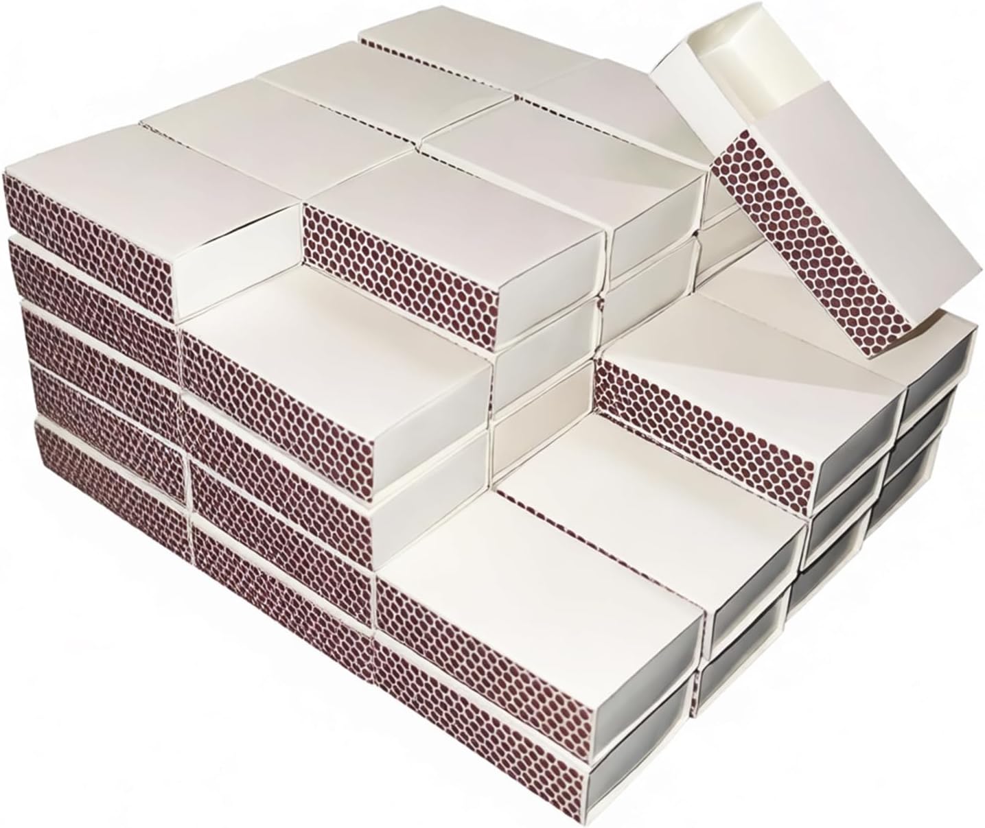 50 Pcs Blank Matches Containers NO Matches - White DIY Match Holder with Double-Sided Striker | Bulk Blank Match Boxes 2.24 x 1.42 x 0.59 Inches for Wedding, Holiday, Birthday Party Favors