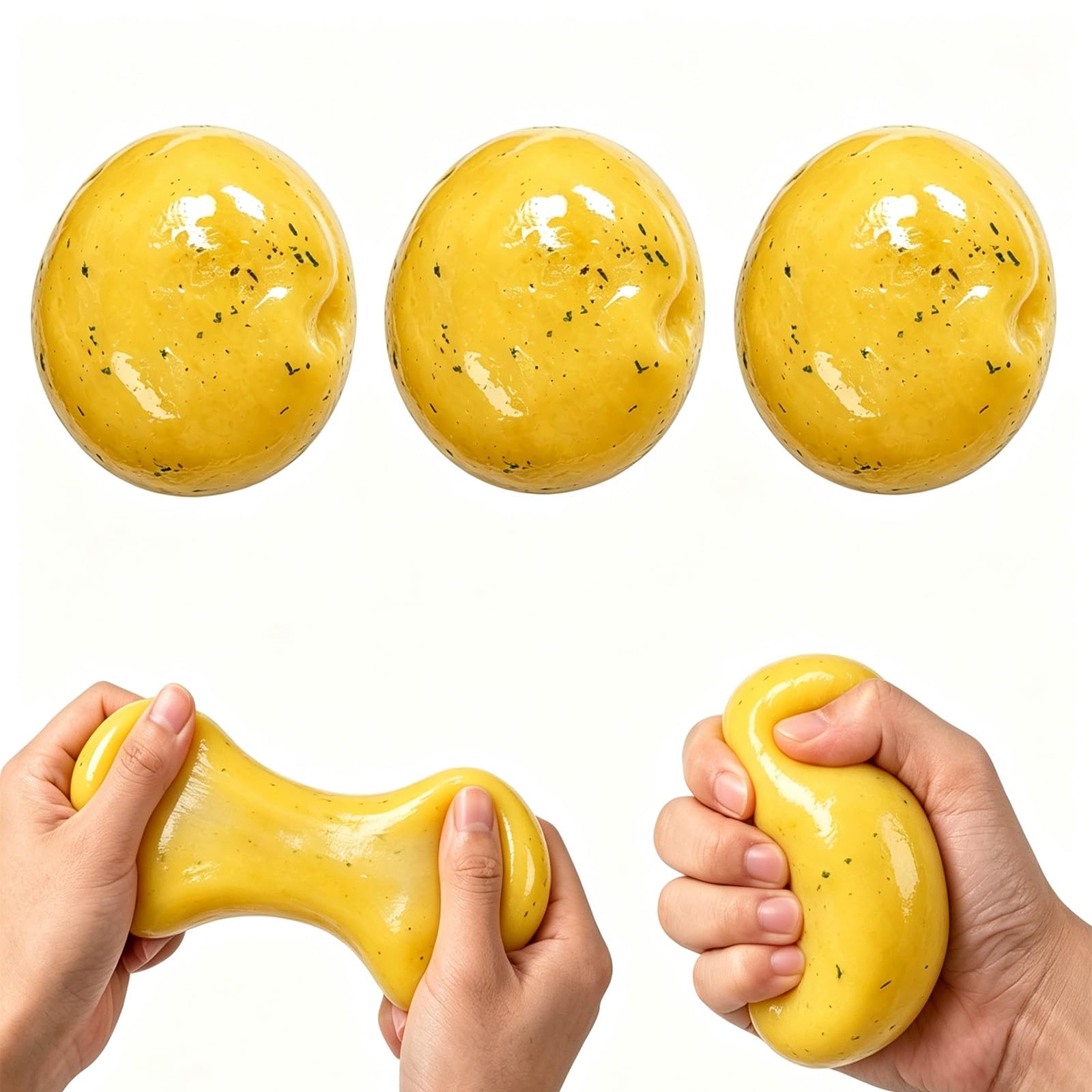 Mashed Potato Squishy Stress Ball, Sensory Stress Relief Toy