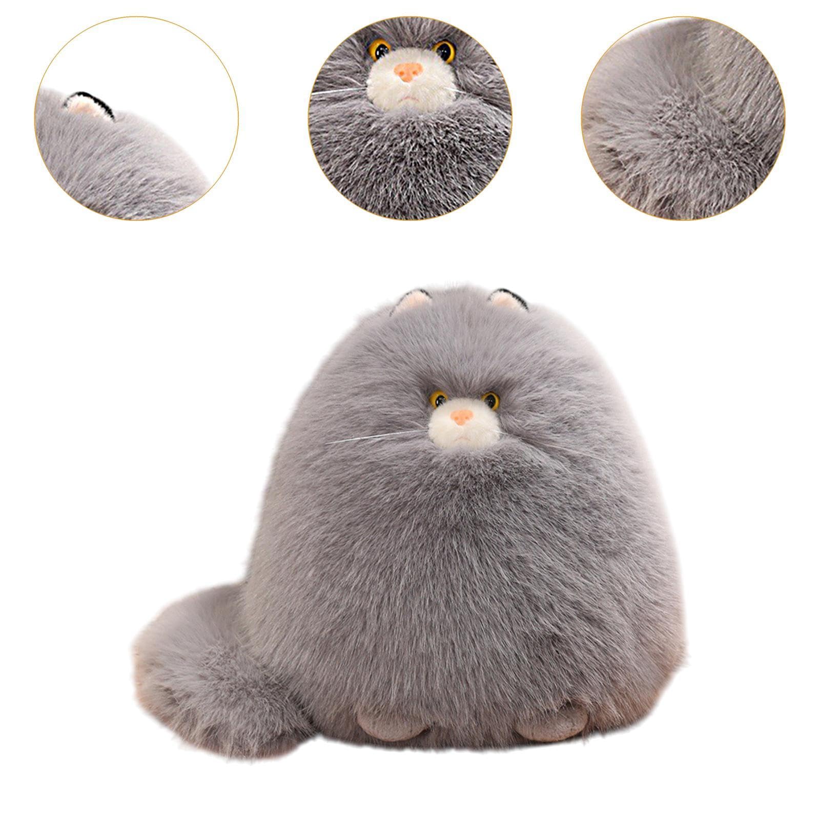 Colcolo Katze Plüschtier Kuscheltier, 12" Cartoon Sammlerstück, weiche Autodekoration für Erwachsene Familie Kinder Jungen Mädchen, Grau