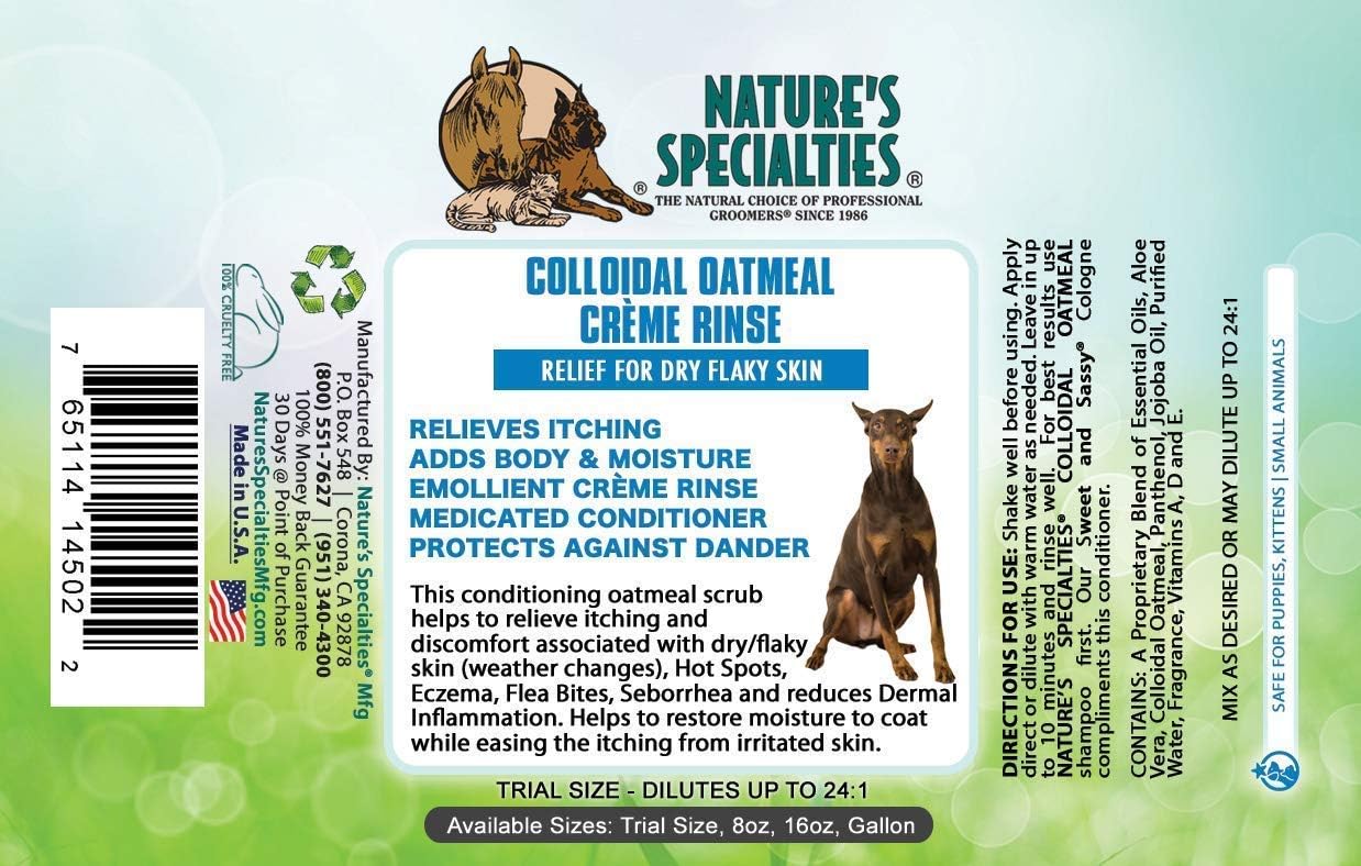 Nature's Specialties Oatmeal Shampoo and Rinse Dog Bundle, 32oz image 3