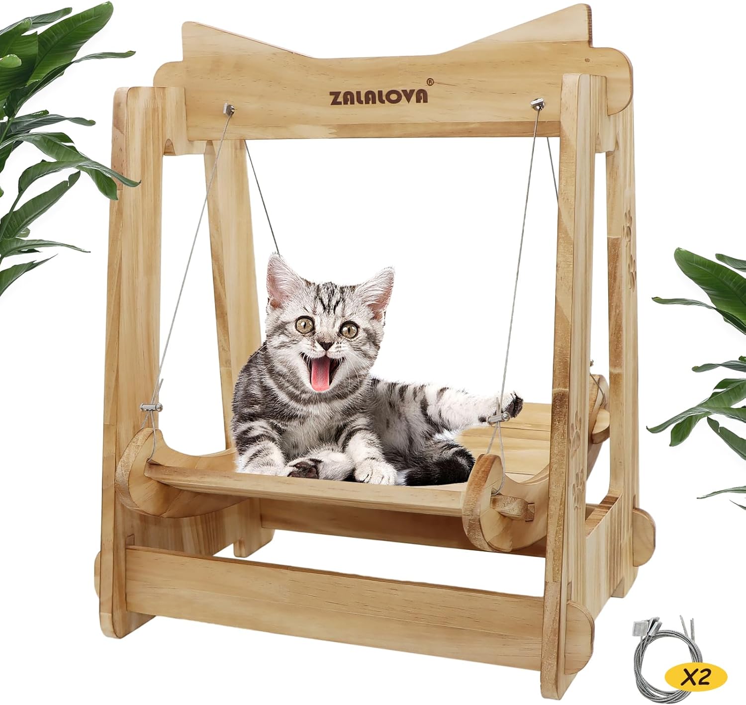 Cat Hammock Wood Swing Bed Cat Cradle Hammock Cat Perch