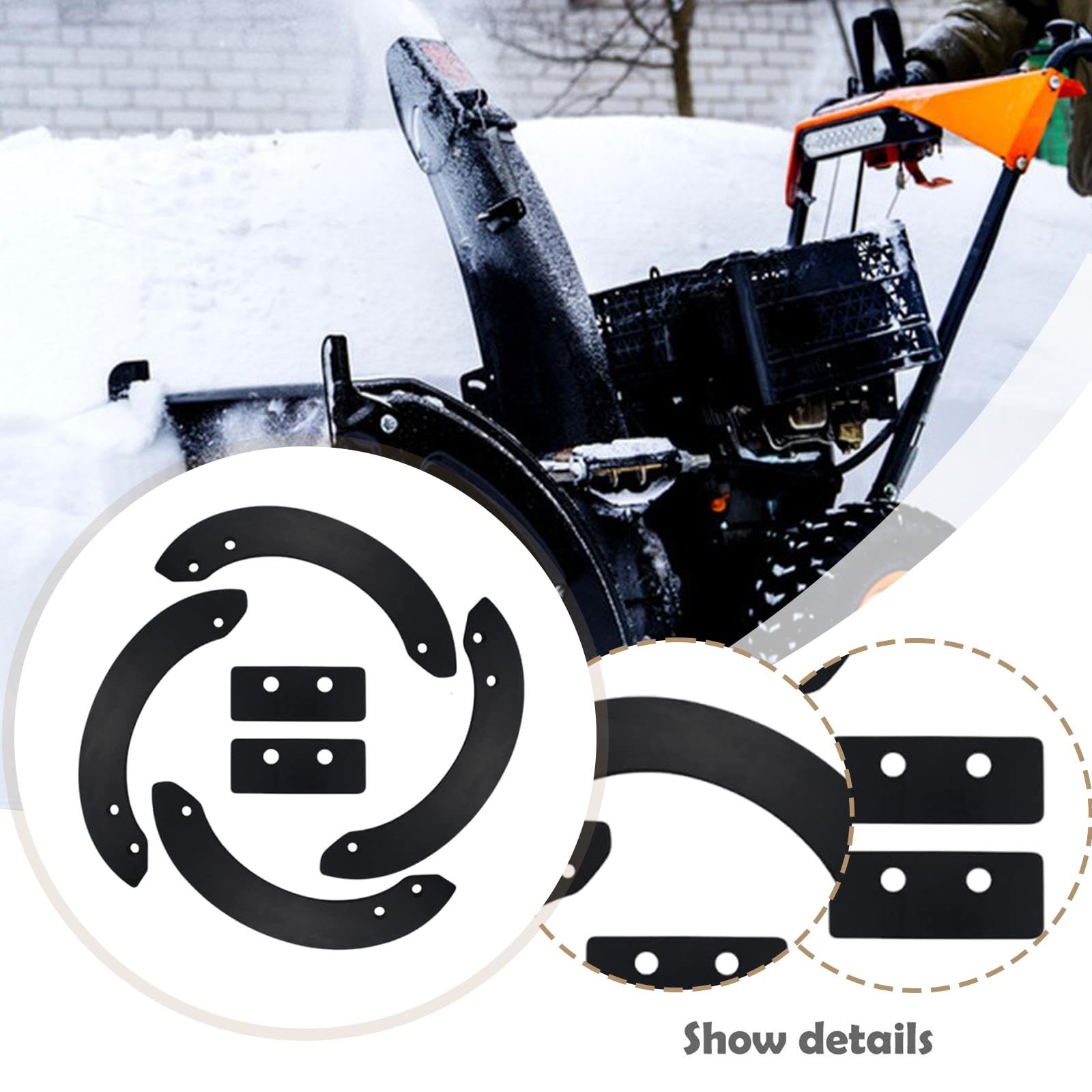 Kit de Paletas para Soplador de Nieve, Piezas de Equipo Profesional, Accesorios de Fácil Instalación, Alta Resistencia, Enhance 06720-030.