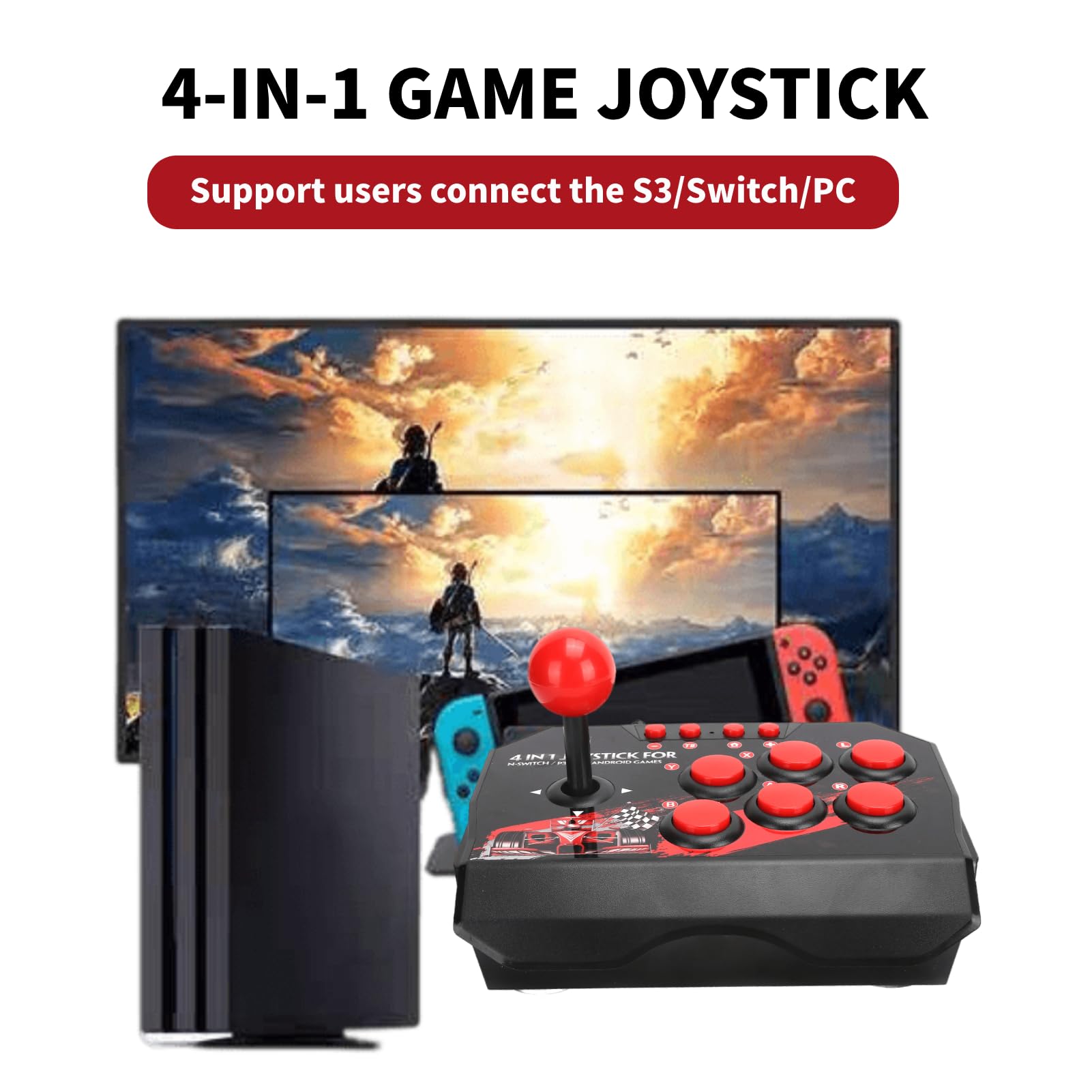 AVI　Universal Arcade Fightstick XTevu Universal Arcade Fight Stick with USB 2.0 Port 5