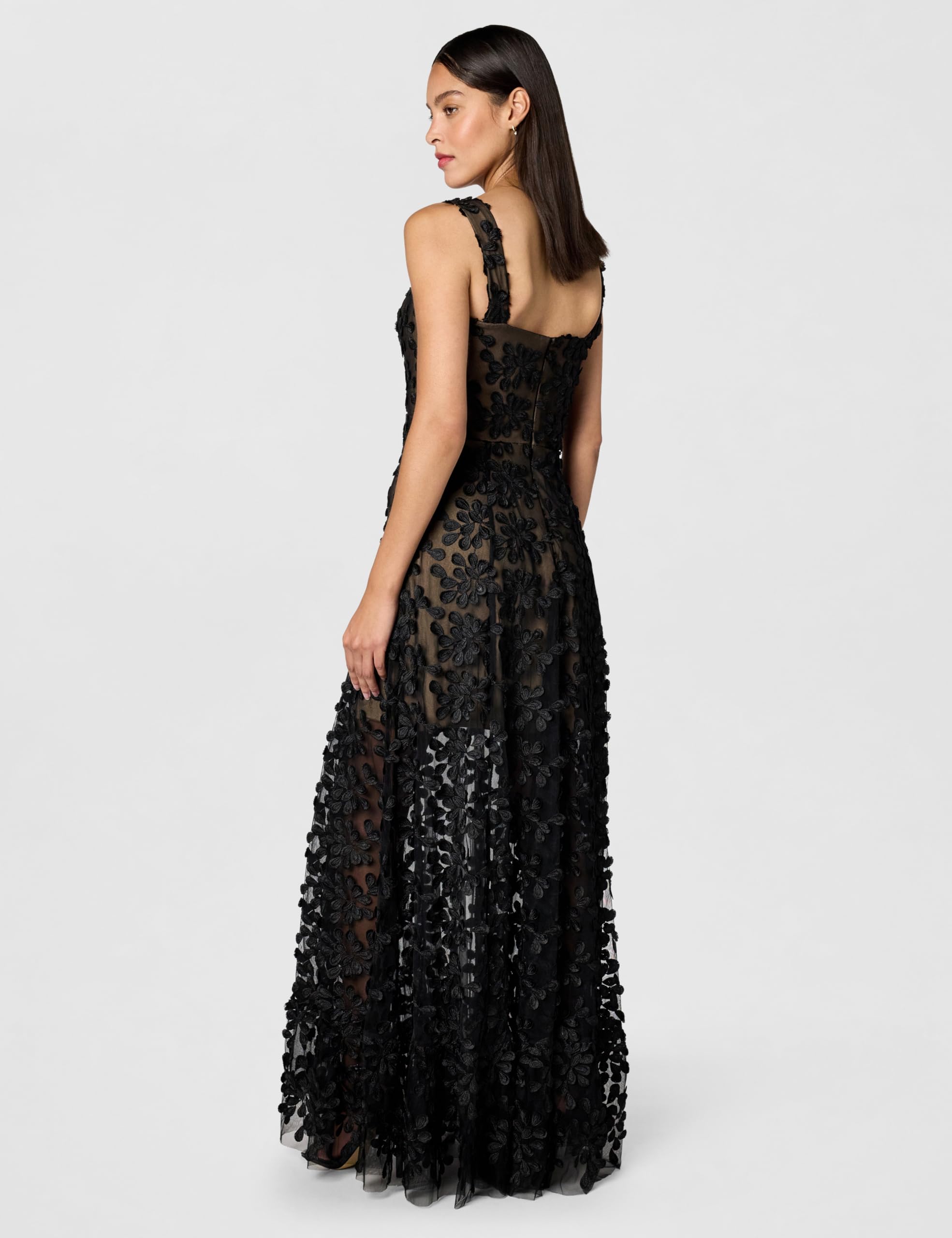 Dress The Population Womens Anabel Sweetheart Bustier Maxi Dress: Medium Black