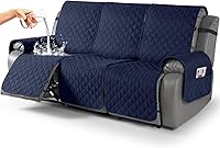 Vista 44 de TAOCOCO Fundas reclinables 100% impermeables, fundas de sofá reclinable con correas para las piernas, funda de sofá reclinable reversible para silla