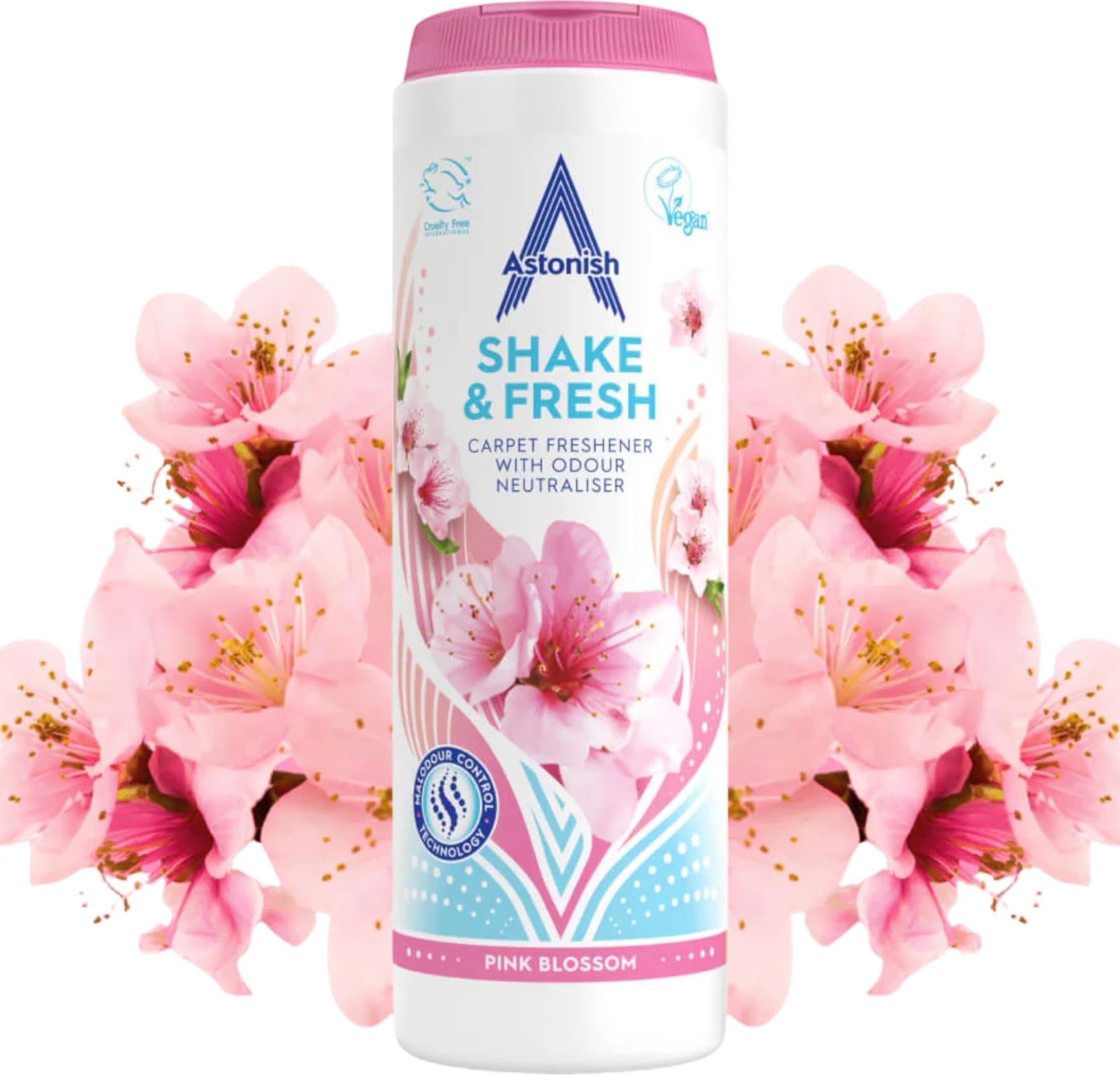 Astonish Pink Peony Carpet Powder Deodorizer, Odor Eliminator 12.3 oz