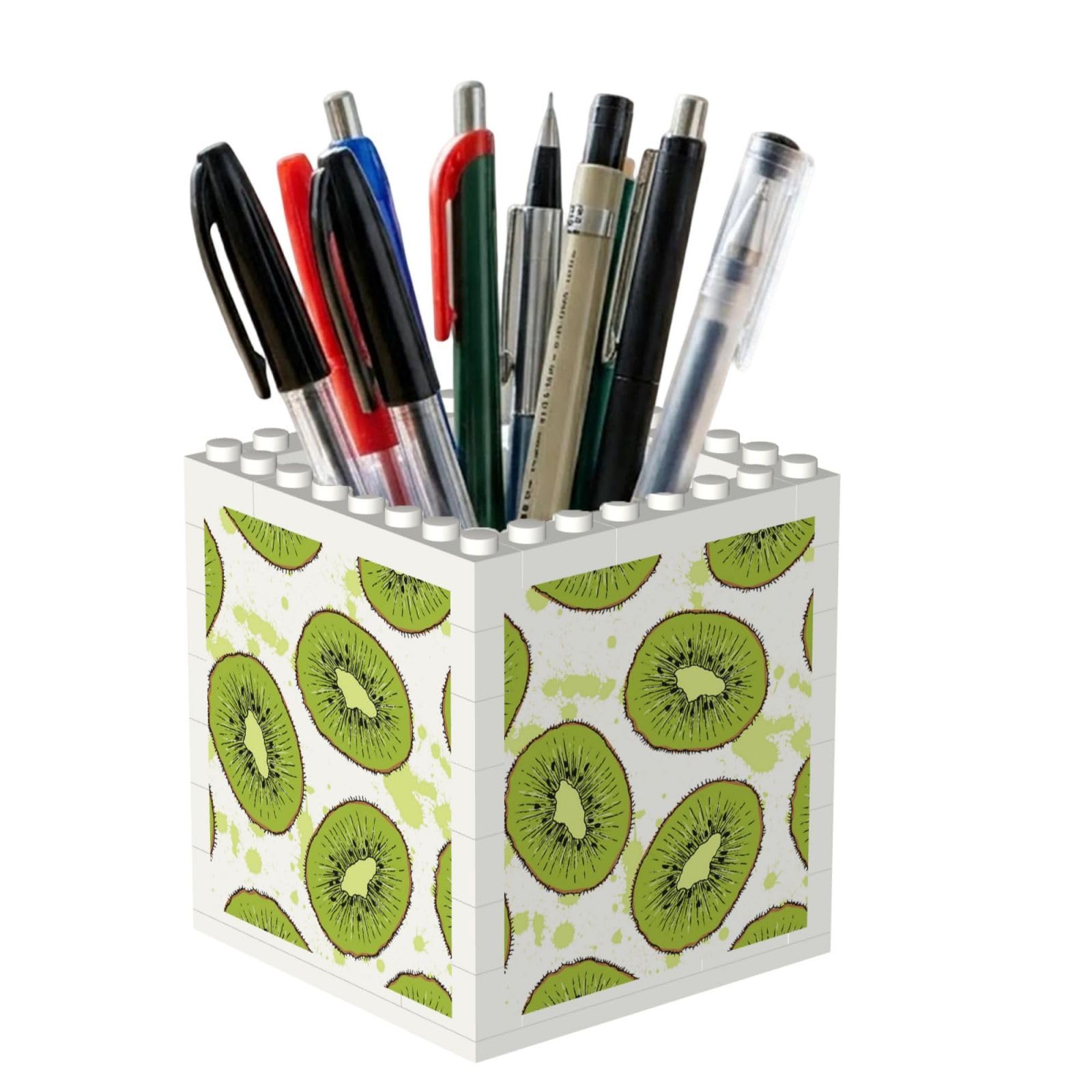 Poadnly Kiwi Fruit, Pen Pot Pencil Holder for Office Home School, Compact Desk Organiser for Office Stationery