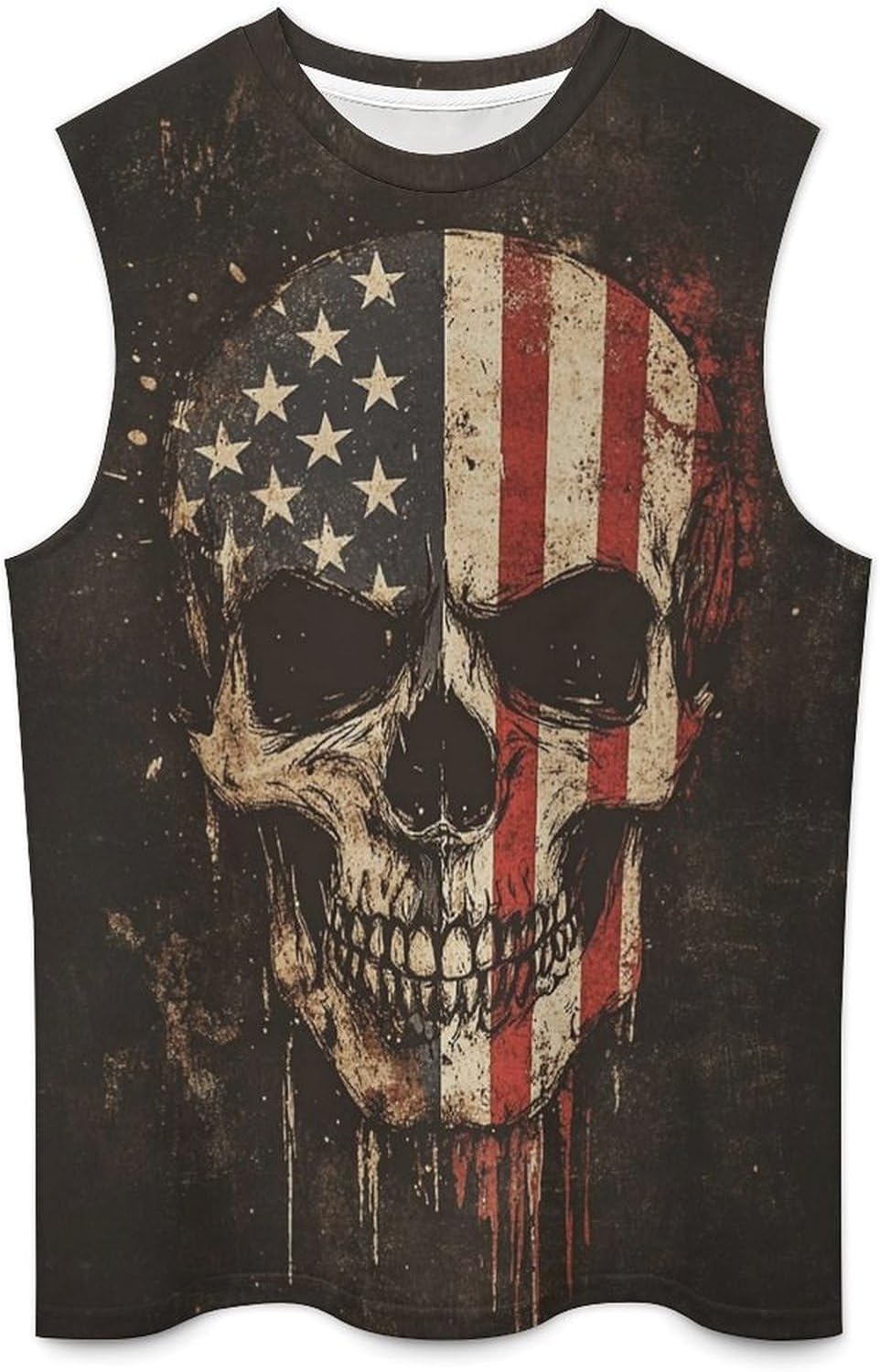 Mens Summer Graphic Workout Tank Tops Gym Sleeveless Muscle Shirt - Image 2