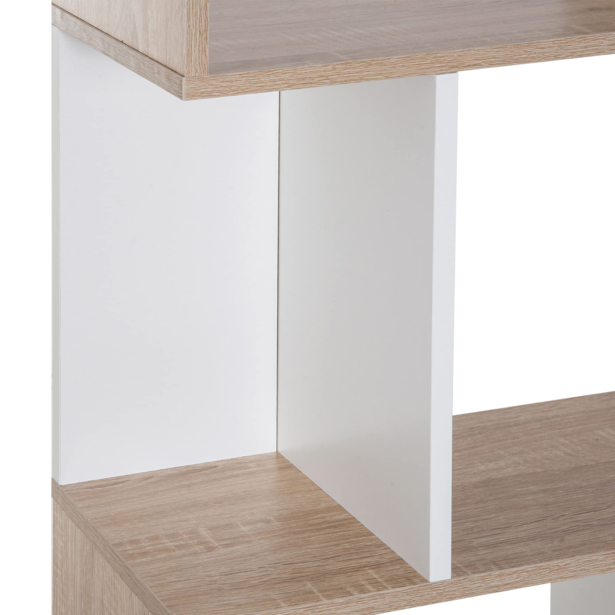 HOMCOM Libreria di Design Scaffale Ufficio Moderna 4 Ripiani 60×24×148cm | Legno
