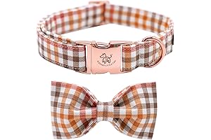 Elegant Little Tail Plaid Dog Bow Tie Collar