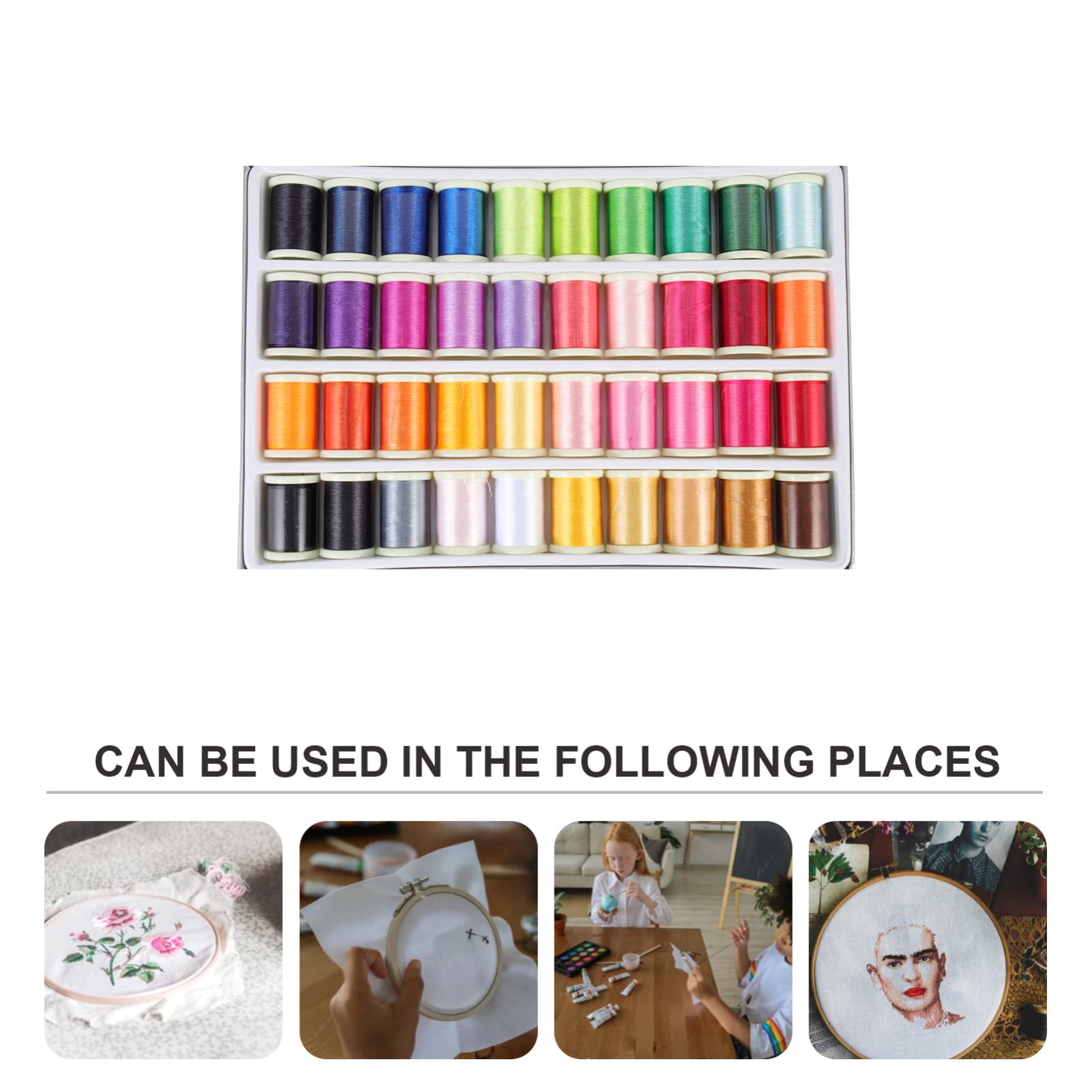 Ciieeo 40 Fili per Ricamo per Uso Domestico Filo da Cucire Decorativo Filo da Cucire Fai da Te