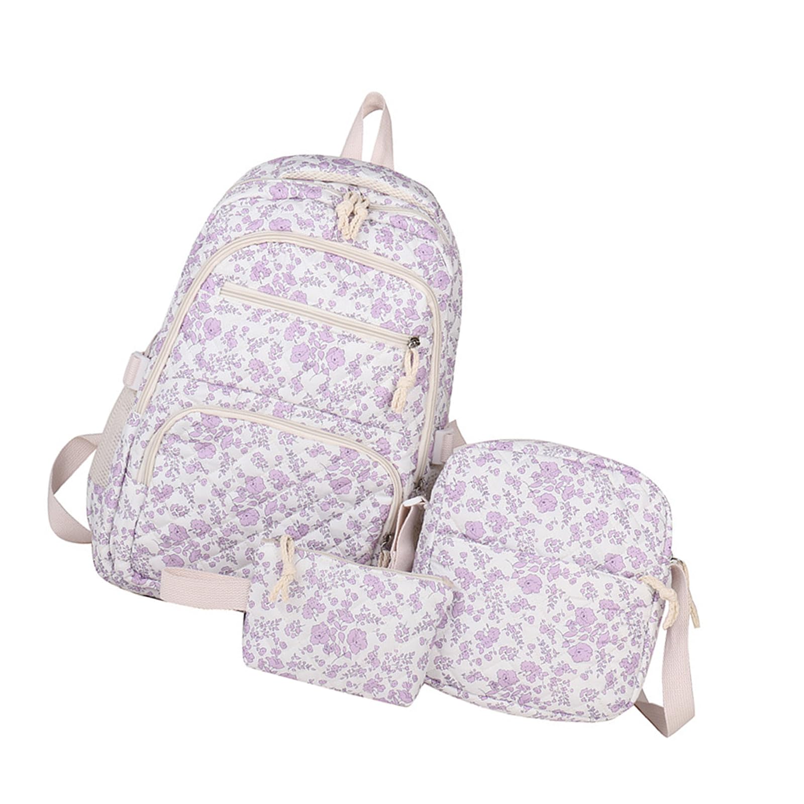 Sac d'école cartable léger et résistant avec compartiments pour fille - 8