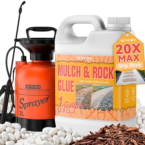 Rock and Mulch Glue for Landscaping 1 Gallon with Sprayer,