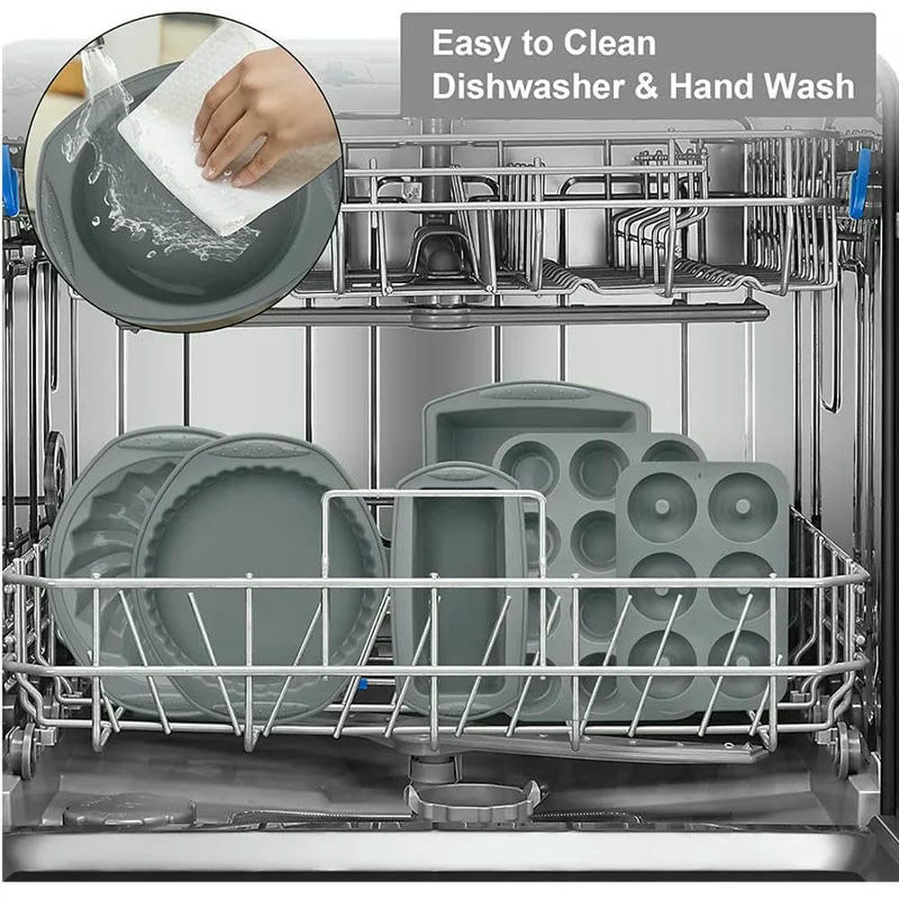 Molde de Silicona Pan, Muffins, Molde para Hornear Resistente al Calor, Juego de moldes para Pasteles de Cocina adecuados para Pasteles y Pan