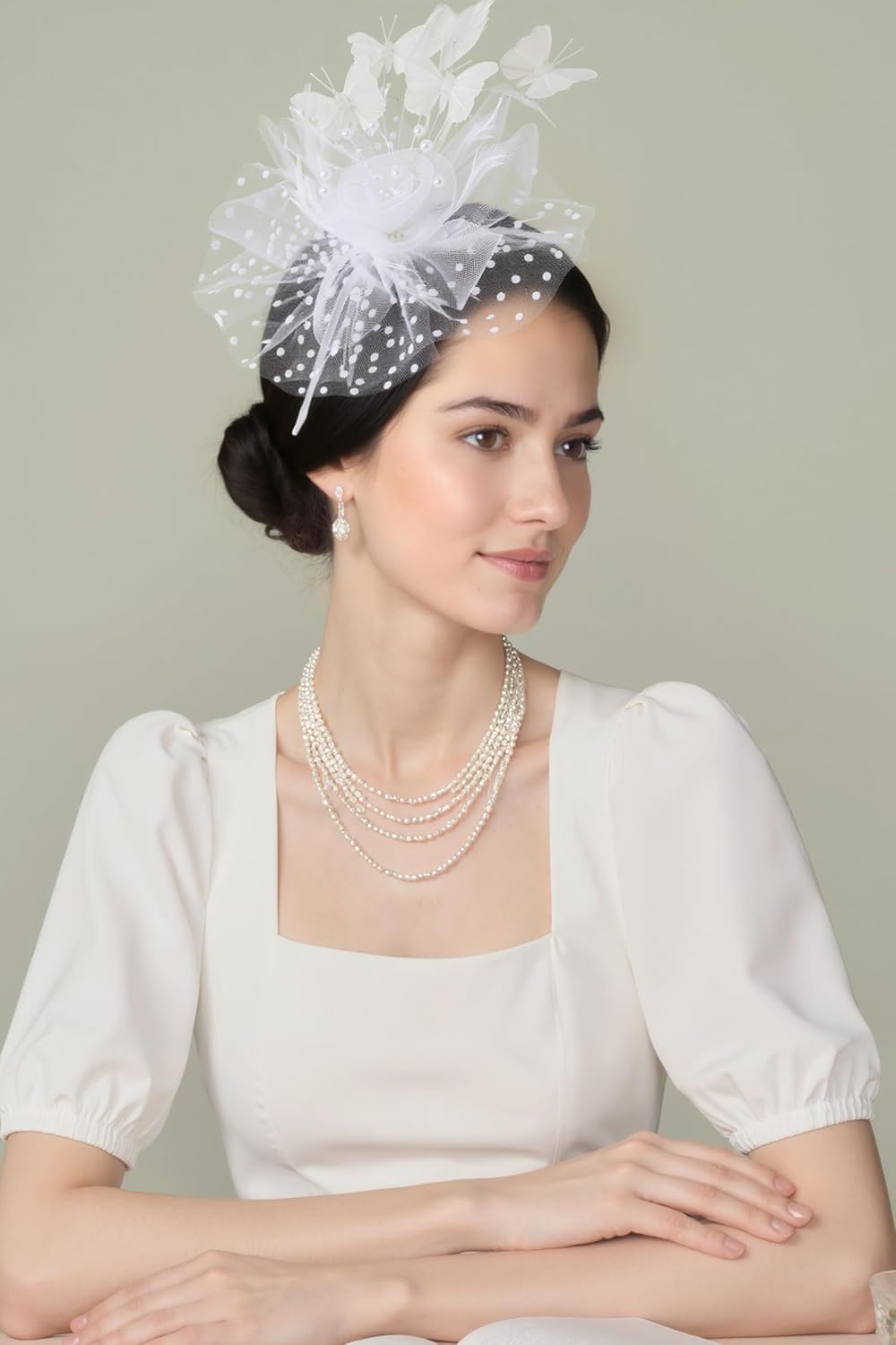 BABEYOND Fascinator Hats for Women - Tea Party Kentucky Fascinators Butterfly Headband Derby Wedding Flower Headpiece - Image 4