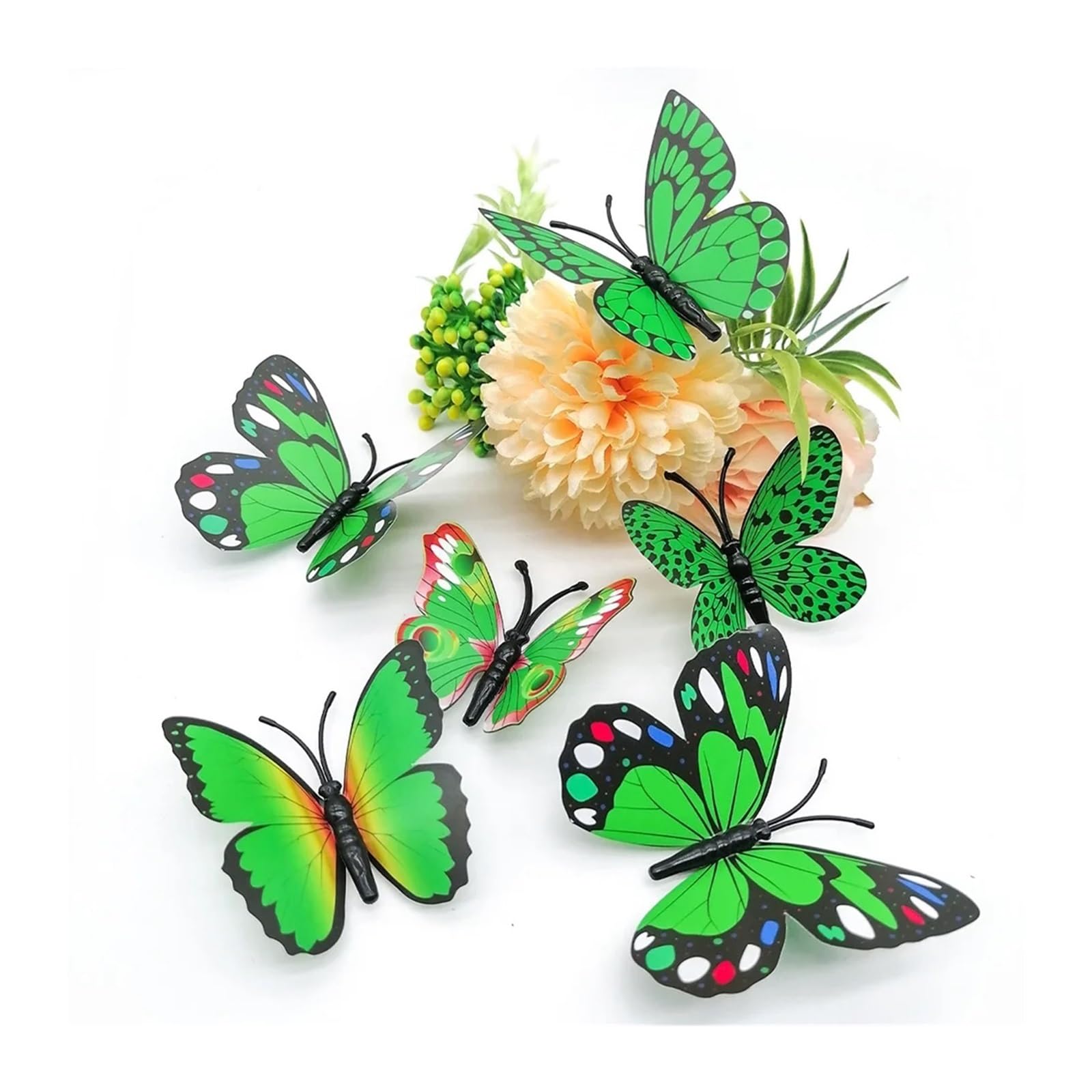 YUSUZH 12Pcs/Set Butterfly Wall Sticker for Garden Fence Decor