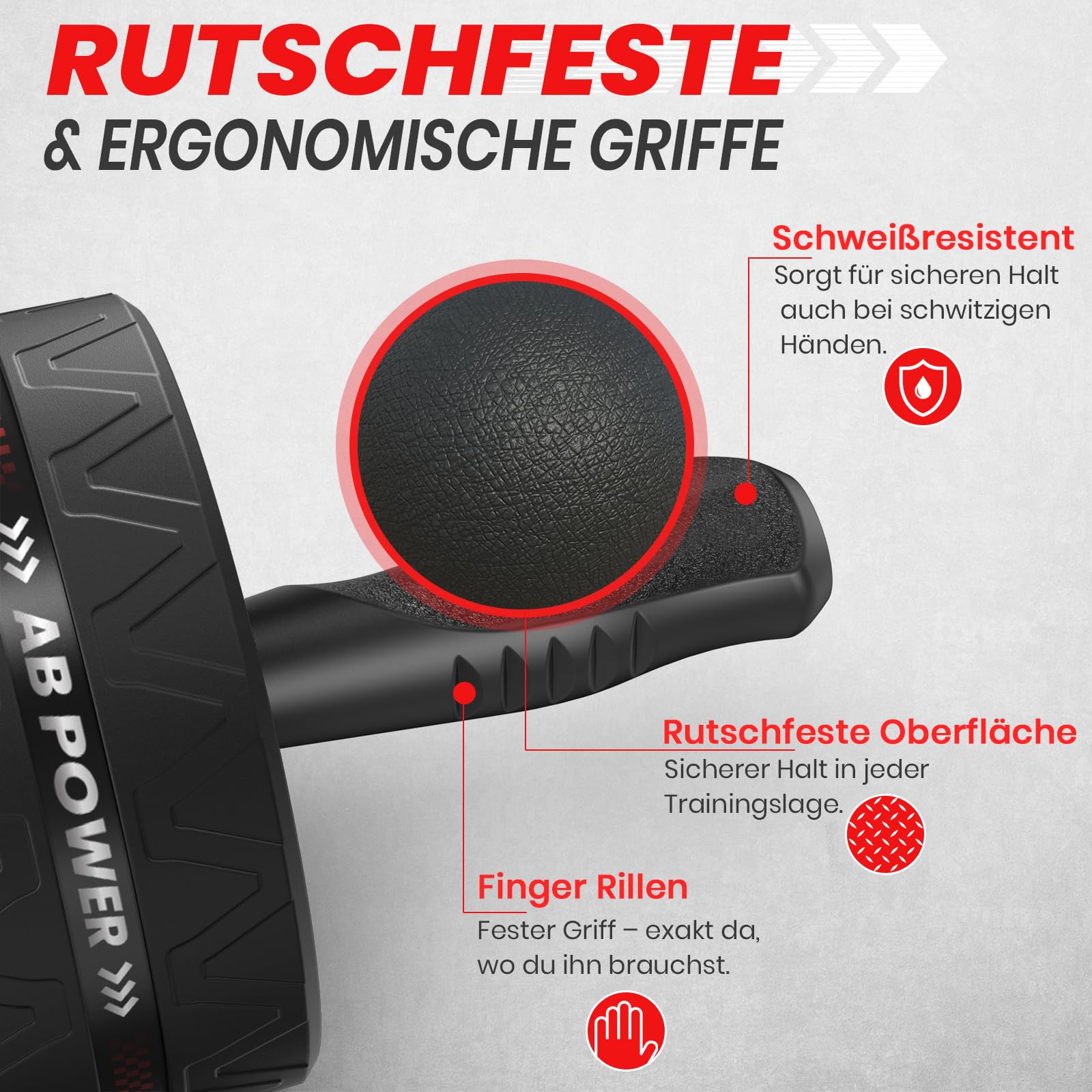 FUNFLEX Bauchroller - Bauchmuskeltrainer Set - Oberkörpertrainings Pack - Home Gym Equipment - Heimfitnessgerät für Männer & Frauen - Ganzkörpertraining - effektives Bauch Muskel Training Zuhause