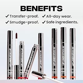 Sacheu Lip Liner STAY-N Peel Off Lip Stain - Long Lasting Waterproof Lip Tint with Hyaluronic Acid & Vitamin E - Transfer Proof Matte Finish, Vegan & Cruelty-Free (leftonRED)