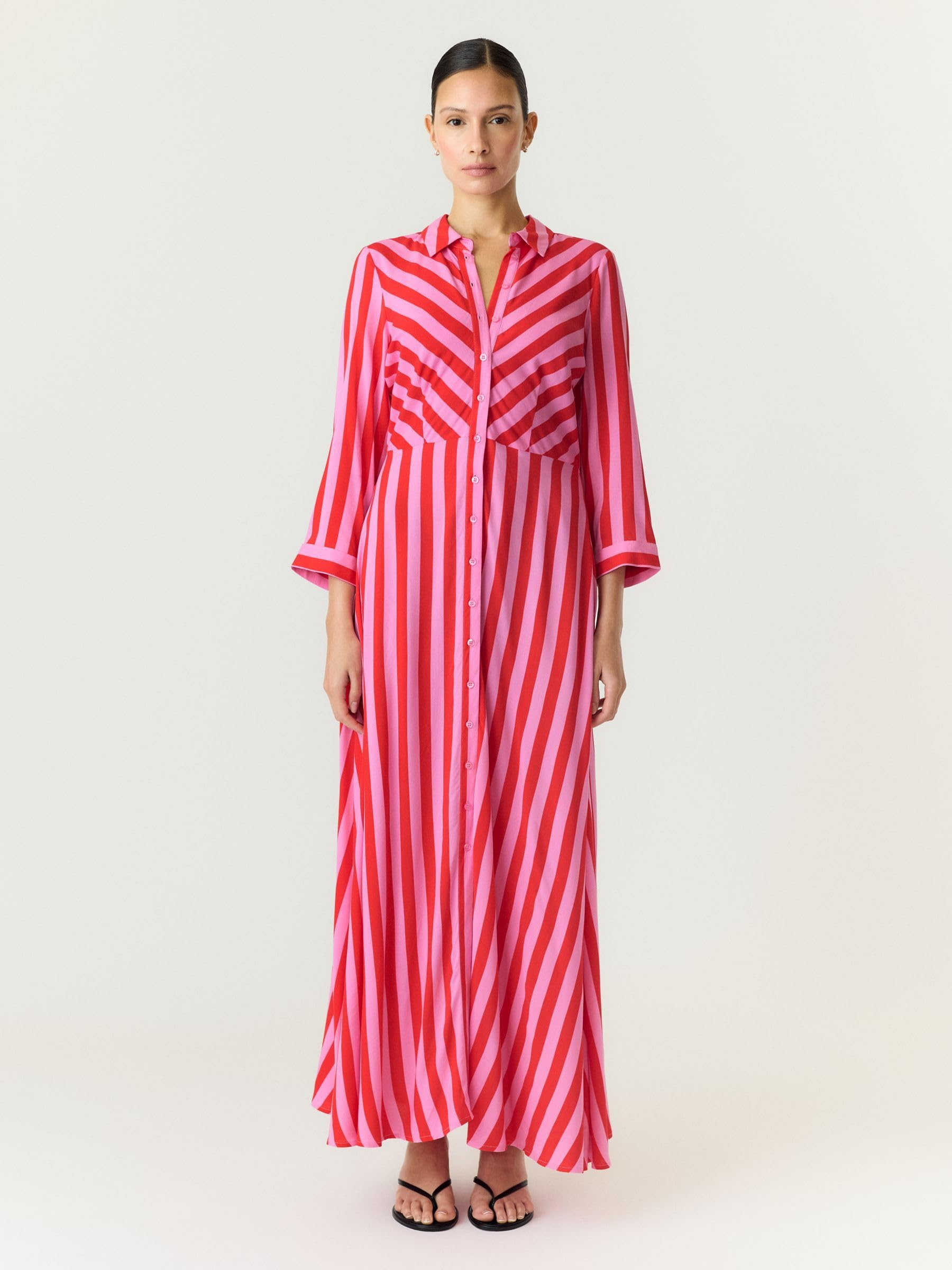 YAS Yassavanna Long Shirt Dress S. Noos Vestito Donna