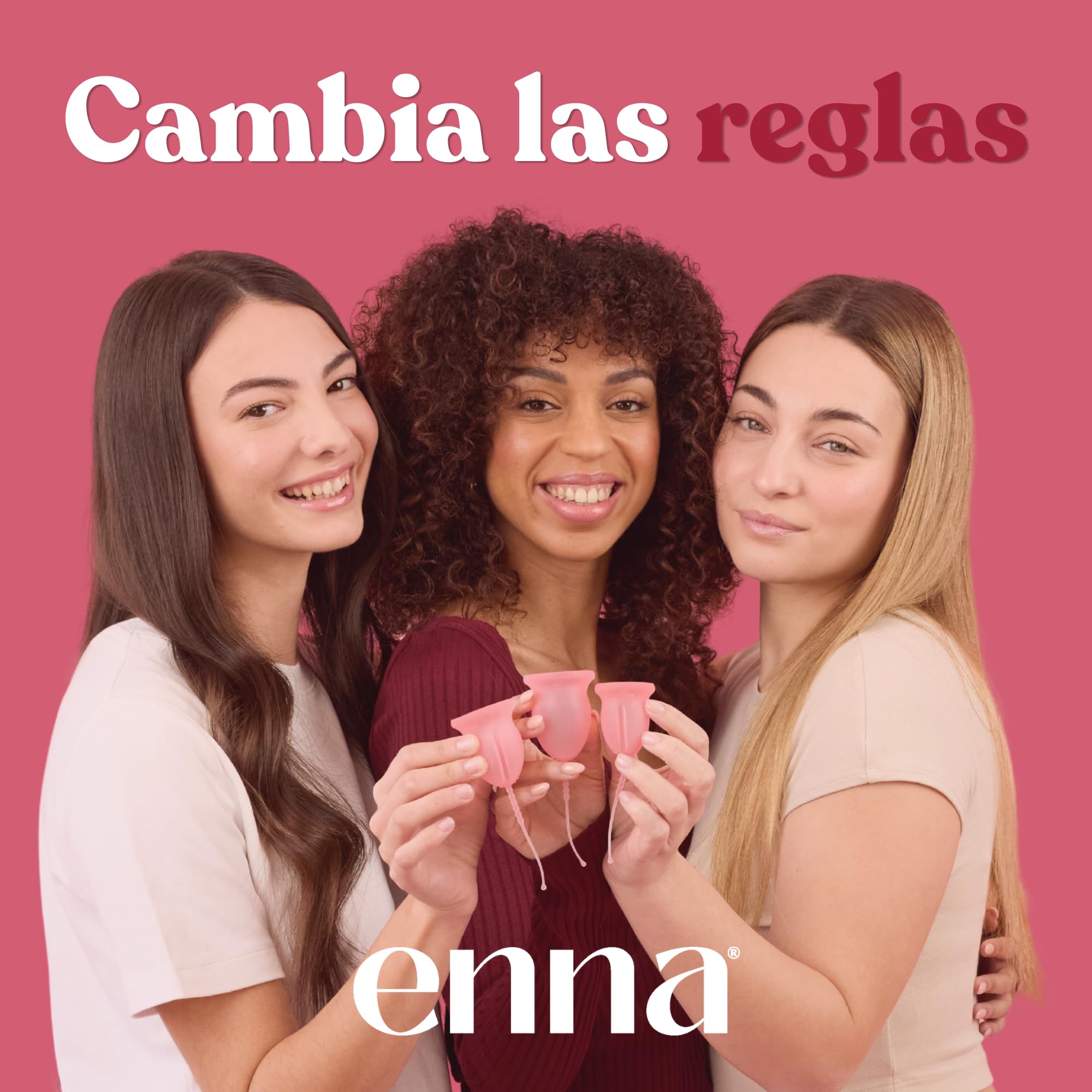 Enna Cycle Easy Copa Menstrual con Aplicador Talla M – Pack 2 Copas + Caja Esterilizadora | Silicona Médica | Fabricada en España | Reutilizable | Hasta 12 horas de protección