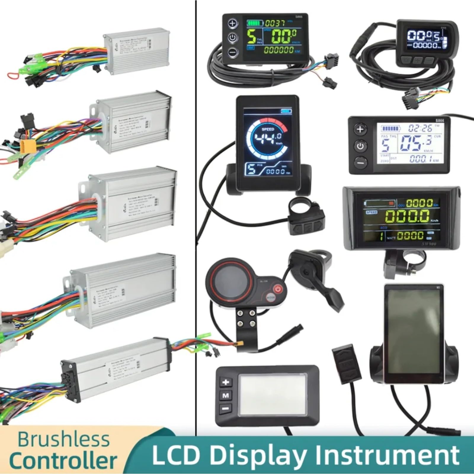 1PCS Kit controlador de motor sin escobillas con pantalla 13A 18A 25A 28A