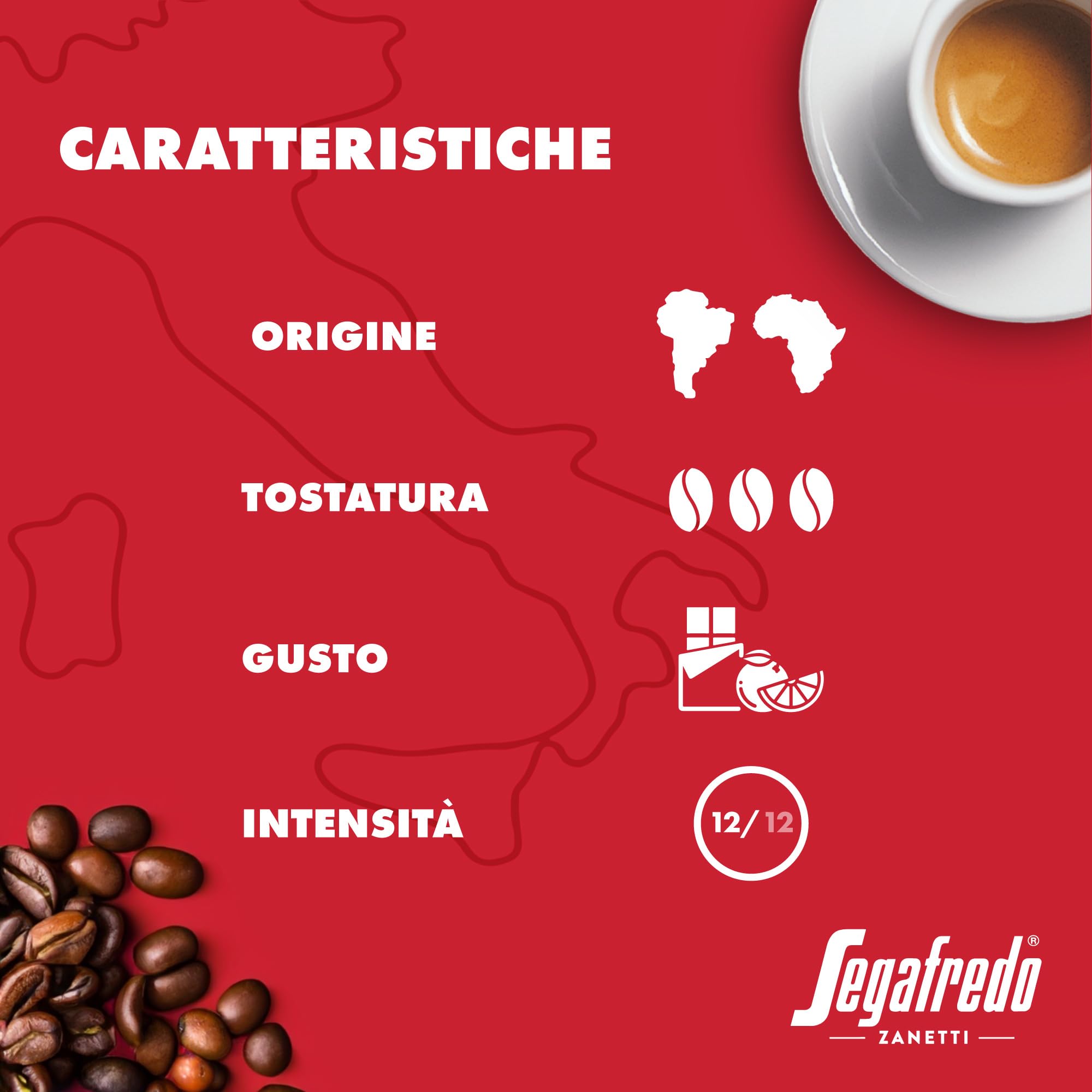 Segafredo Zanetti 180 cápsulas de café intenso compatibles con Dolce Gusto de Nescafé - Sabor intenso, tueste oscuro (6 cajas de 30 cápsulas cada una)