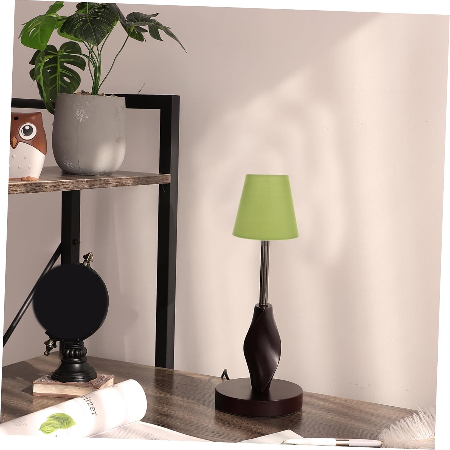INOOMP Macaron Color Linen Lamp Shade Small Drum Lampshade for E14 Base Ceiling Light Vintage Style Indoor Light Cover Easy to Install Soft Fabric Lamp Accessory