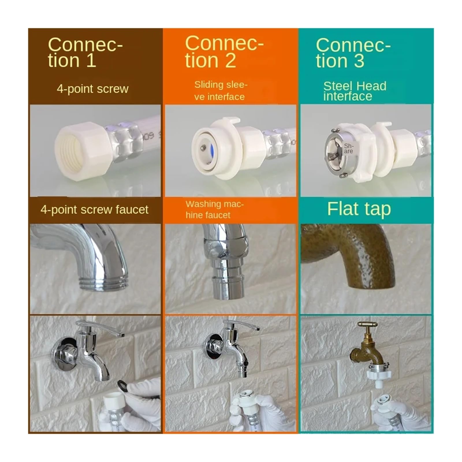 Tubo di ingresso for lavatrice multifunzione Accessori for la manutenzione del tubo di ingresso dell'acqua con prolunga automatica della ruota ondulata(6 m)