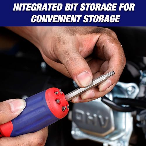 Miniatura 4 de WORKPRO Juego de destornilladores multipuntas 12 en 1 y tijeras de electricistas inoxidables, tijeras de electricista profesional de 6.4 pulgadas