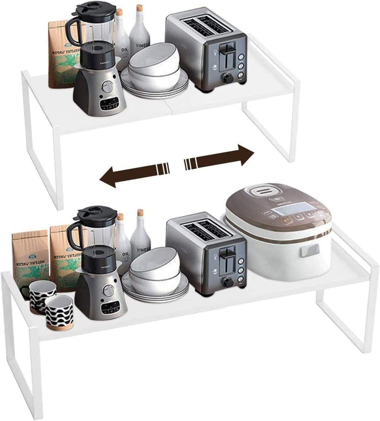 Inserti Per Mensola IKEA VARIERA – Bianco, 32x13x16 Cm, Set Modulare Con Viti, Per Organizzare Cucina, Officina O Camper