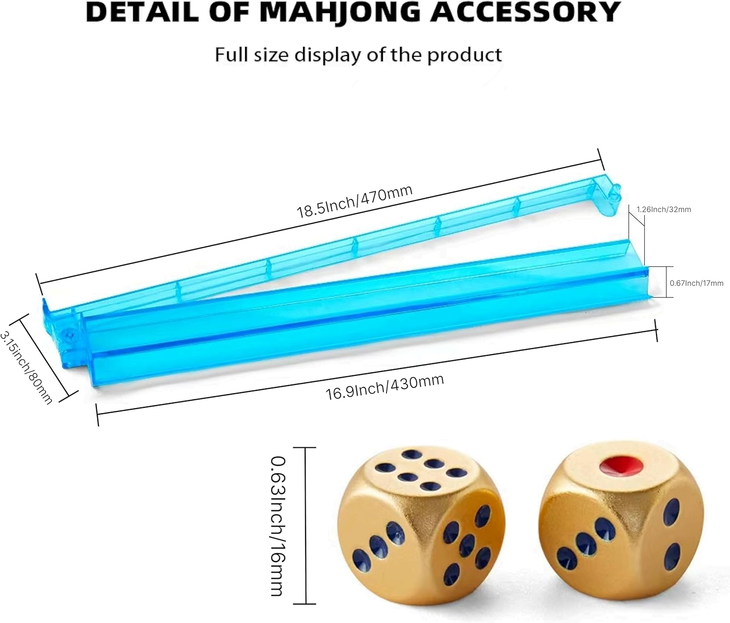 Mahjong Racks with Pushers, Clear Acrylic American Majiang Tile Racks, Enhanced Mah Jongg Tile Holders Set of 4 with 3 Goldern Dics (Colors)