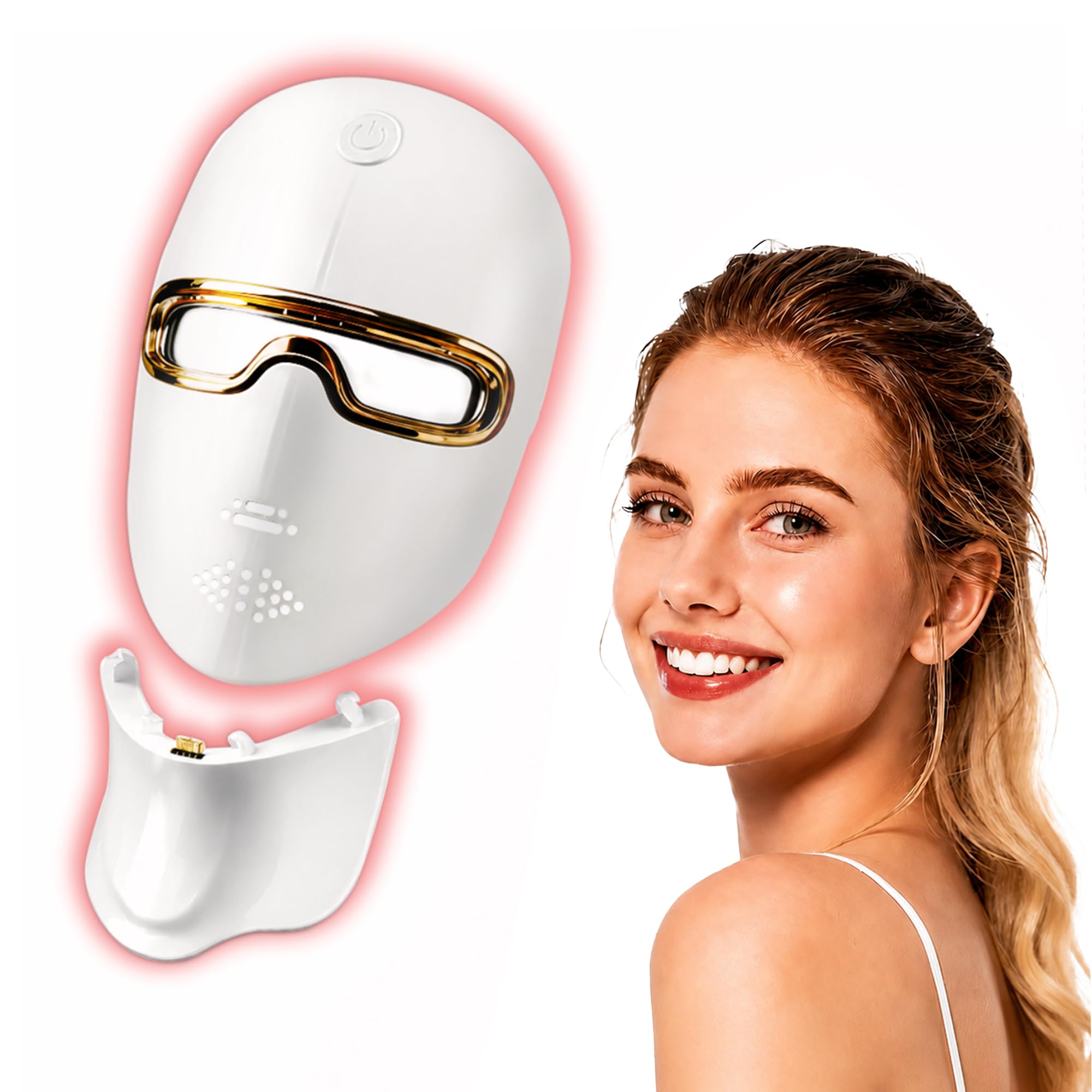 Red Light Therapy Mask for Face, 850nmNIR Treats Acne & Wrinkles