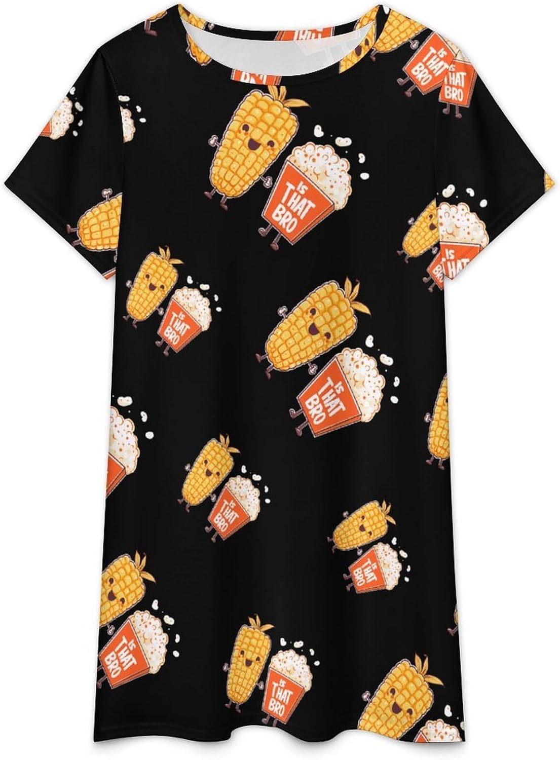 Is That You Bro Popcorn Womens Nightgown Short Sleeve Sleepshirts Loungewear